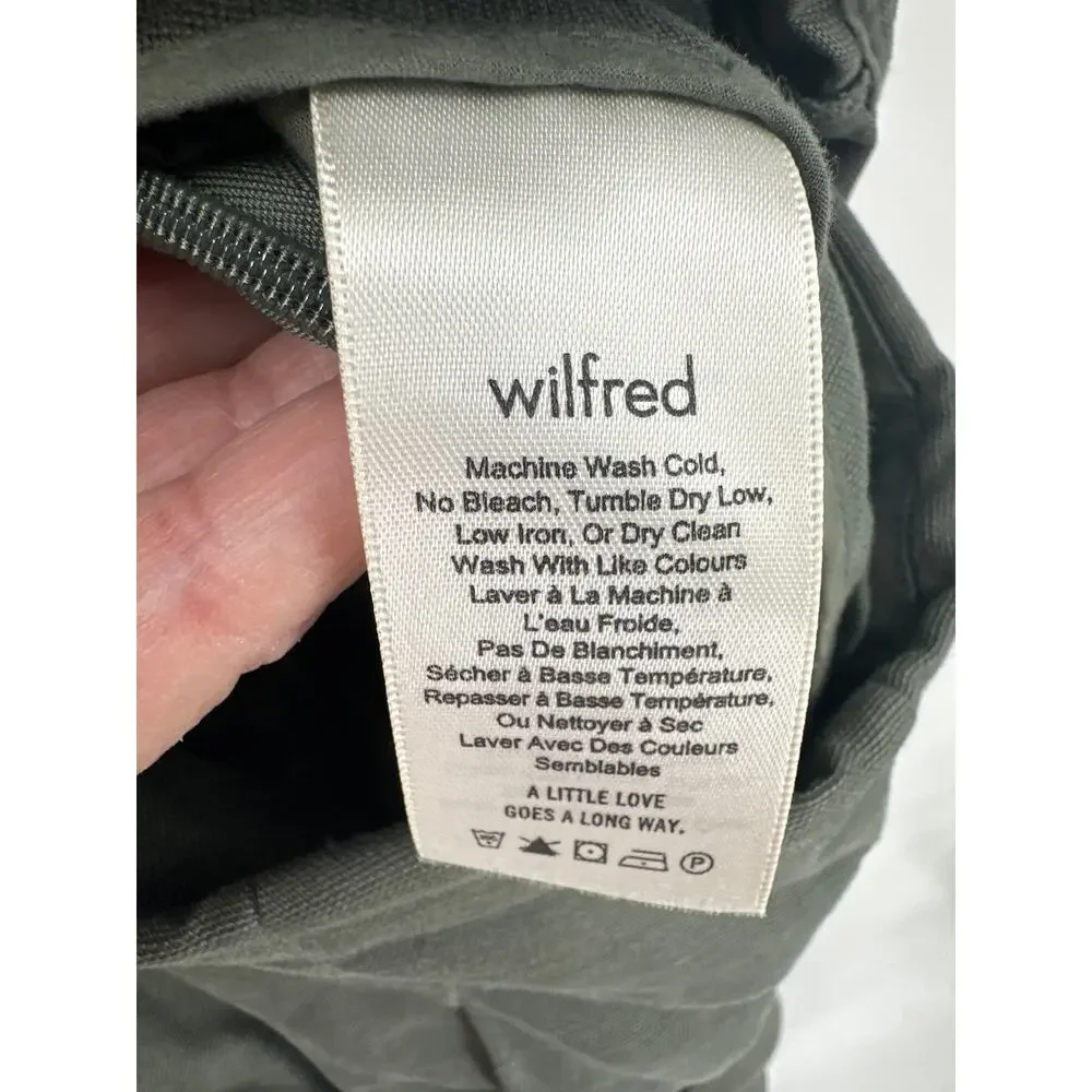 Wilfred Brax Jumpsuit by Aritzia is an olive-green linen-blend Size 8